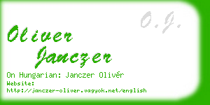oliver janczer business card