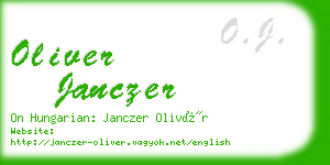 oliver janczer business card
